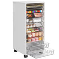 White 10 Drawer Rolling Storage Cart P8109