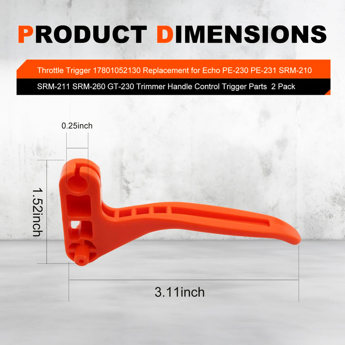 Throttle Trigger Replacement Trimmer Handle Control Parts 2 Pack L51466