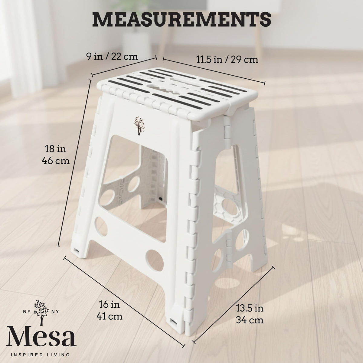 18" Folding Plastic Step Stool O8950