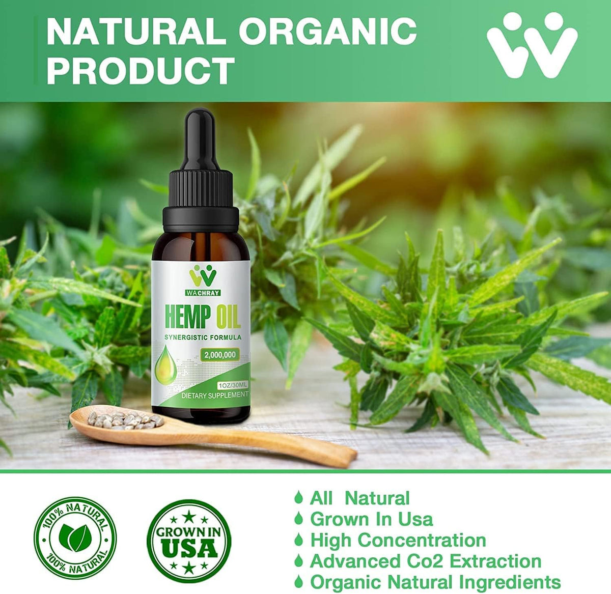 Hemp Oil Drops 3 Pack Vegan Non-GMO Y796
