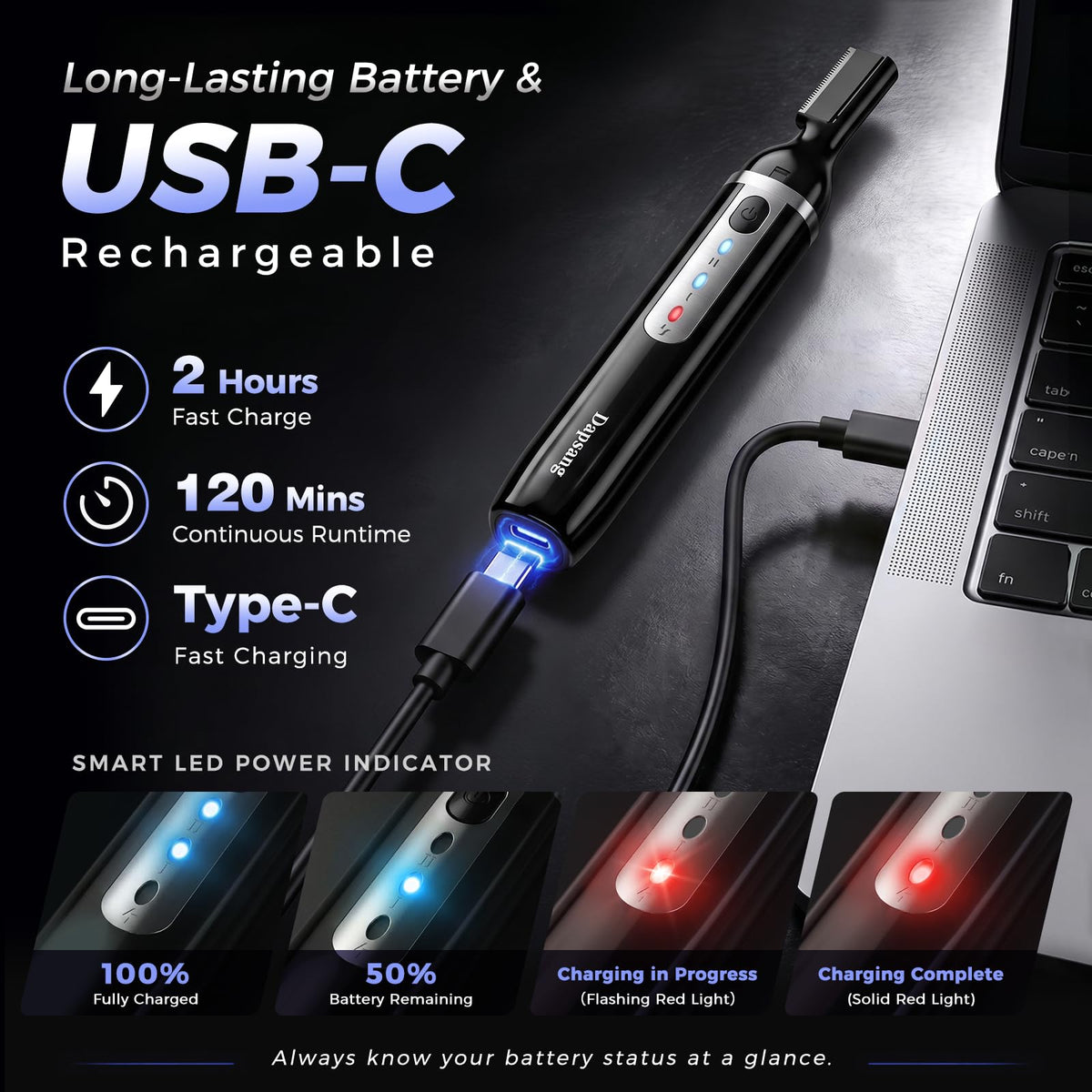 Electric Rechargeable Eyebrow Trimmer with Rinseable Blade J532