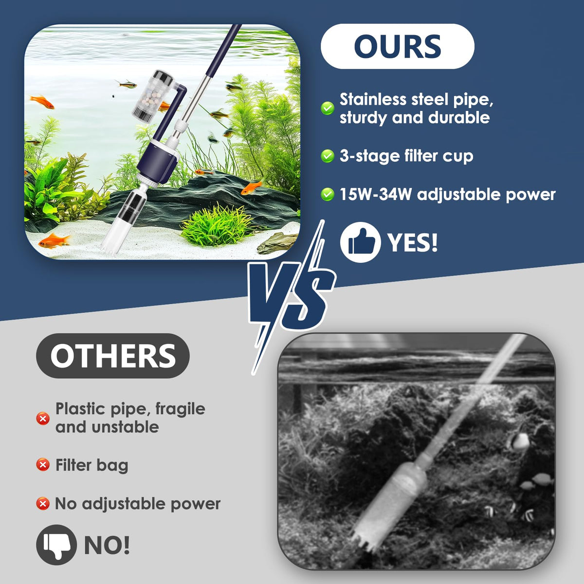600 GPH Aquarium Gravel Cleaner Fish Tank Vacuum O6497