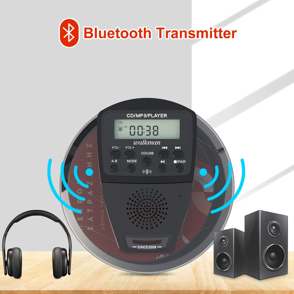 Rechargeable Portable CD Player with Bluetooth C31589