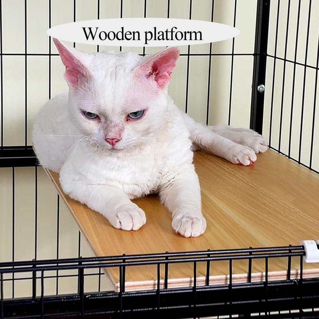 Indoor Cat House with Litter Box Enclosure with Wheels S241