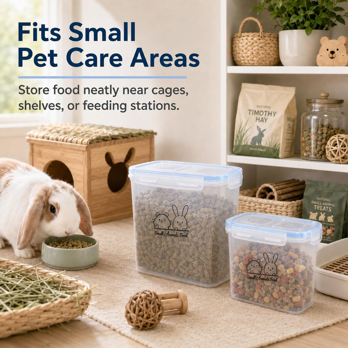 Airtight Pet Food Storage Containers with Lids, BPA Free Clear R998218