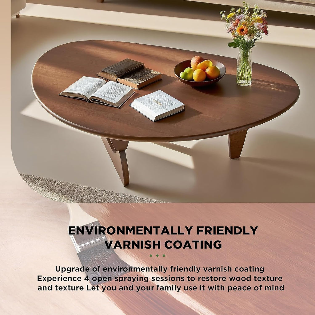 Solid Wood Oval Coffee Table 35"Lx24"Wx16"H H14782