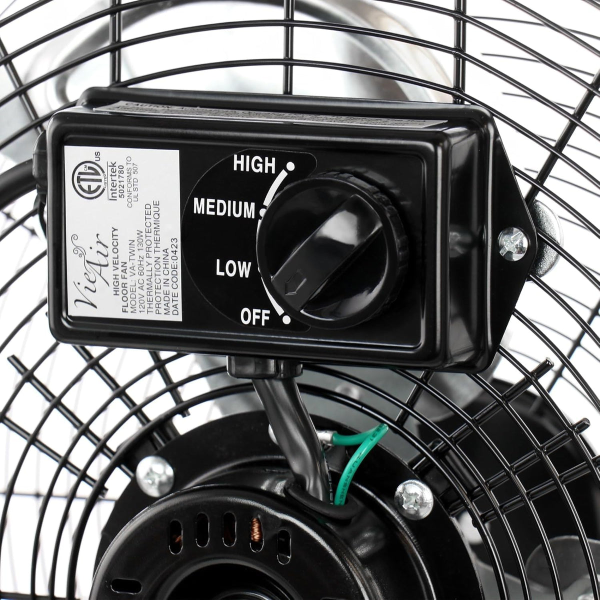 20 Inch Tilting 3-Speed Metal Floor Fan V7067