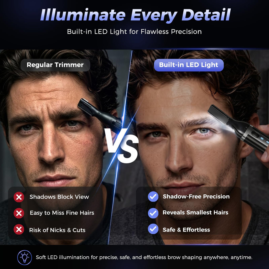 Electric Rechargeable Eyebrow Trimmer with Rinseable Blade J532