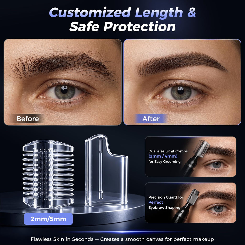 Electric Rechargeable Eyebrow Trimmer with Rinseable Blade J532