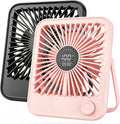 2 Pack Small Rechargeable Quiet Portable Desk Fan F529987