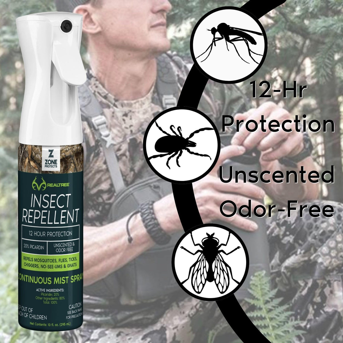 Picaridin Insect Repellent, DEET-Free, Two 4oz Bottles + 8oz Refill O184298