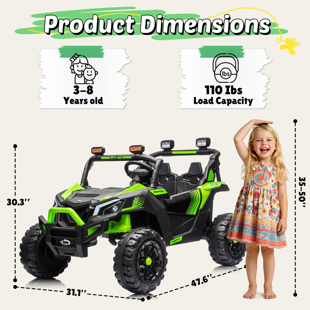 24V 2 Seater Ride on UTV with Remote Control E830