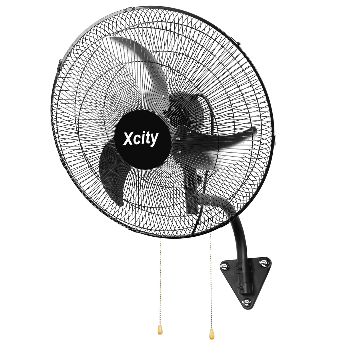 20 inch Industrial Wall Mounted Oscillating Fan, 3-Speed, 5500 CFM, Black Y515141