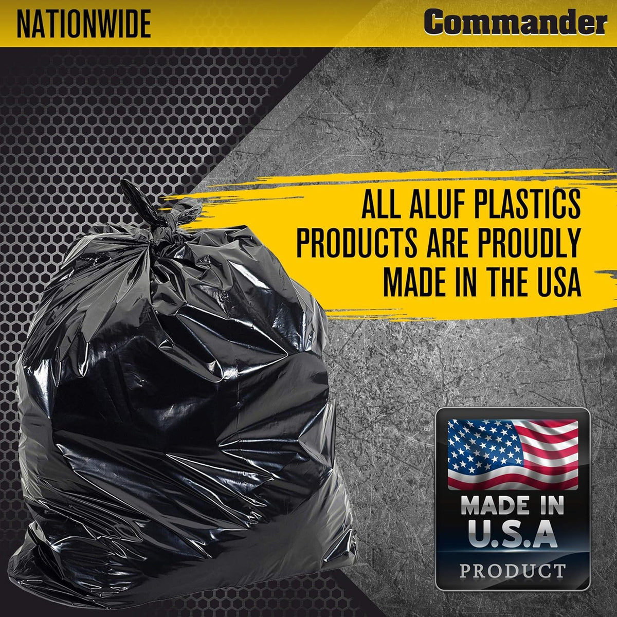 42 Gallon 4 MIL Black Heavy Duty Trash Bags Pack of 32 U52888