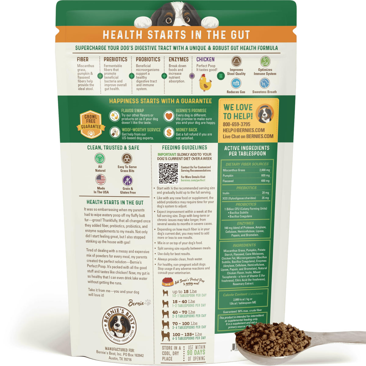 Dog Digestion Supplement, Chicken, 30 oz Q3573