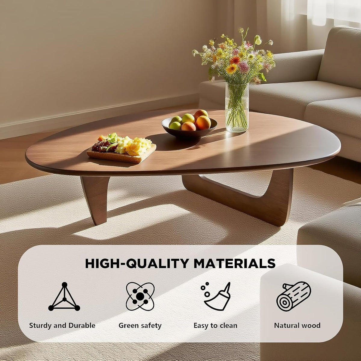 Solid Wood Oval Coffee Table 35"Lx24"Wx16"H H14782