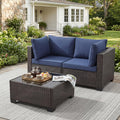 3 Piece Outdoor Wicker Patio Furniture Set P7593
