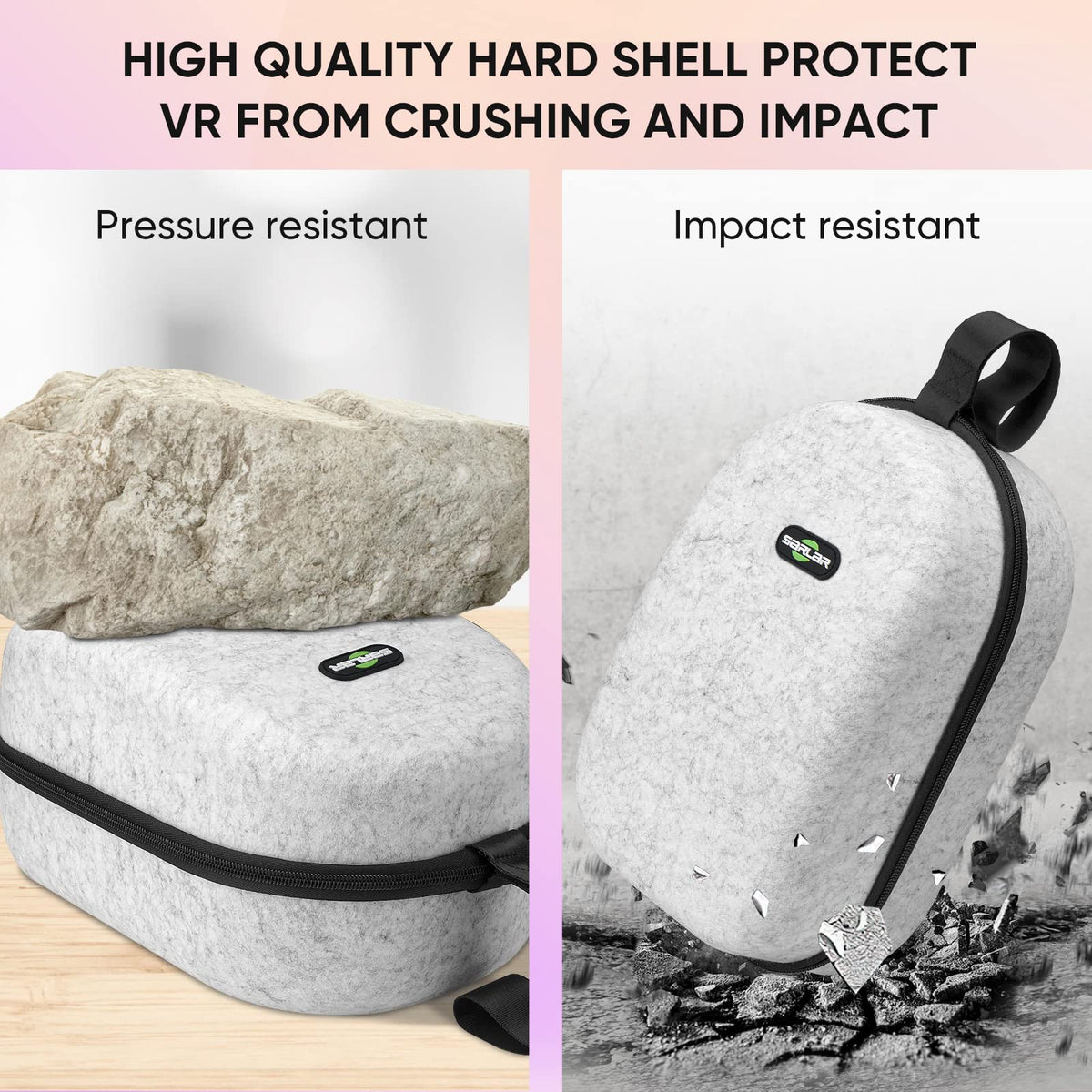 Large Hard Carrying Case Compatible with VR Gaming Headset Q24075