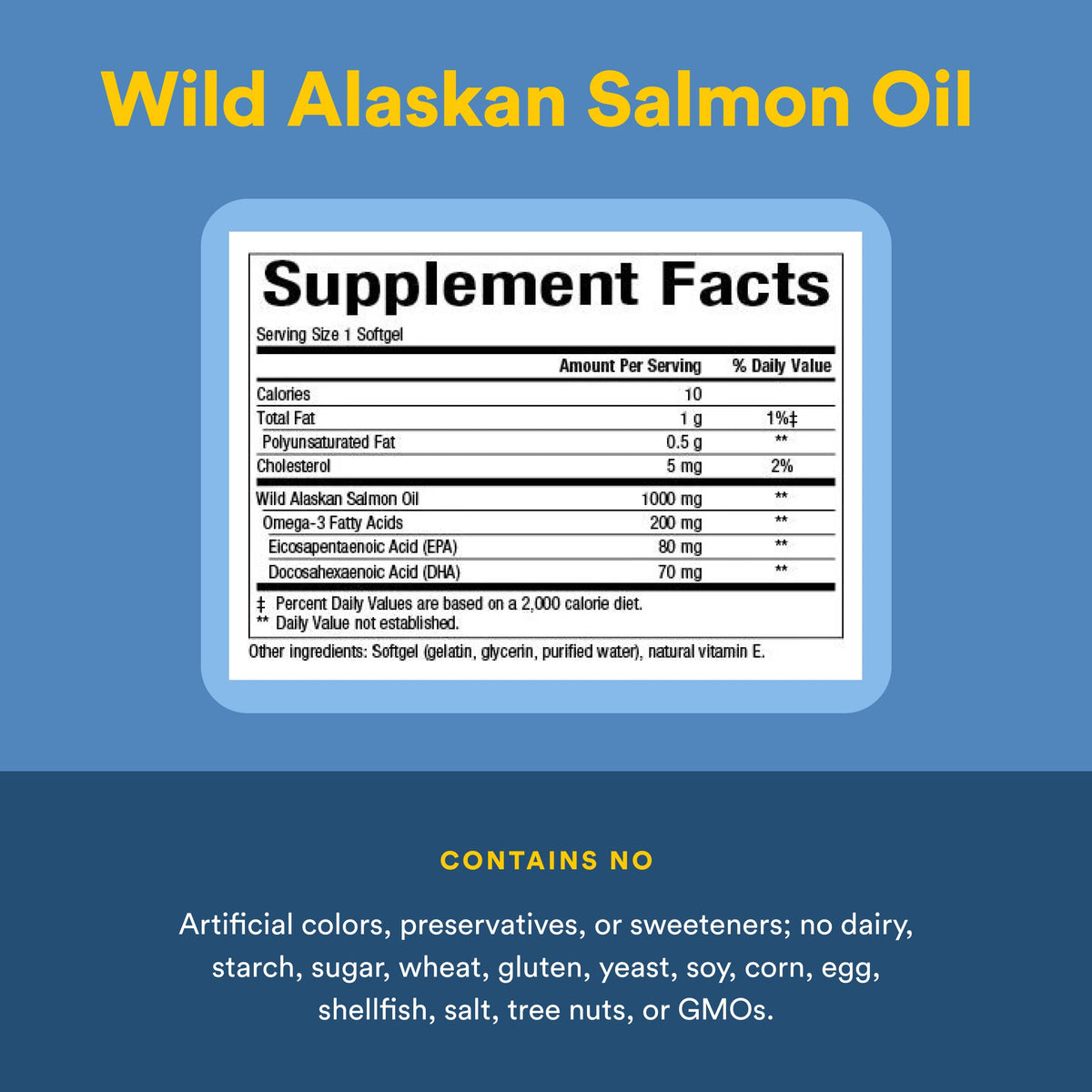 Wild Alaskan Salmon Oil 1,000 mg Omega-3 180 Softgels N432298