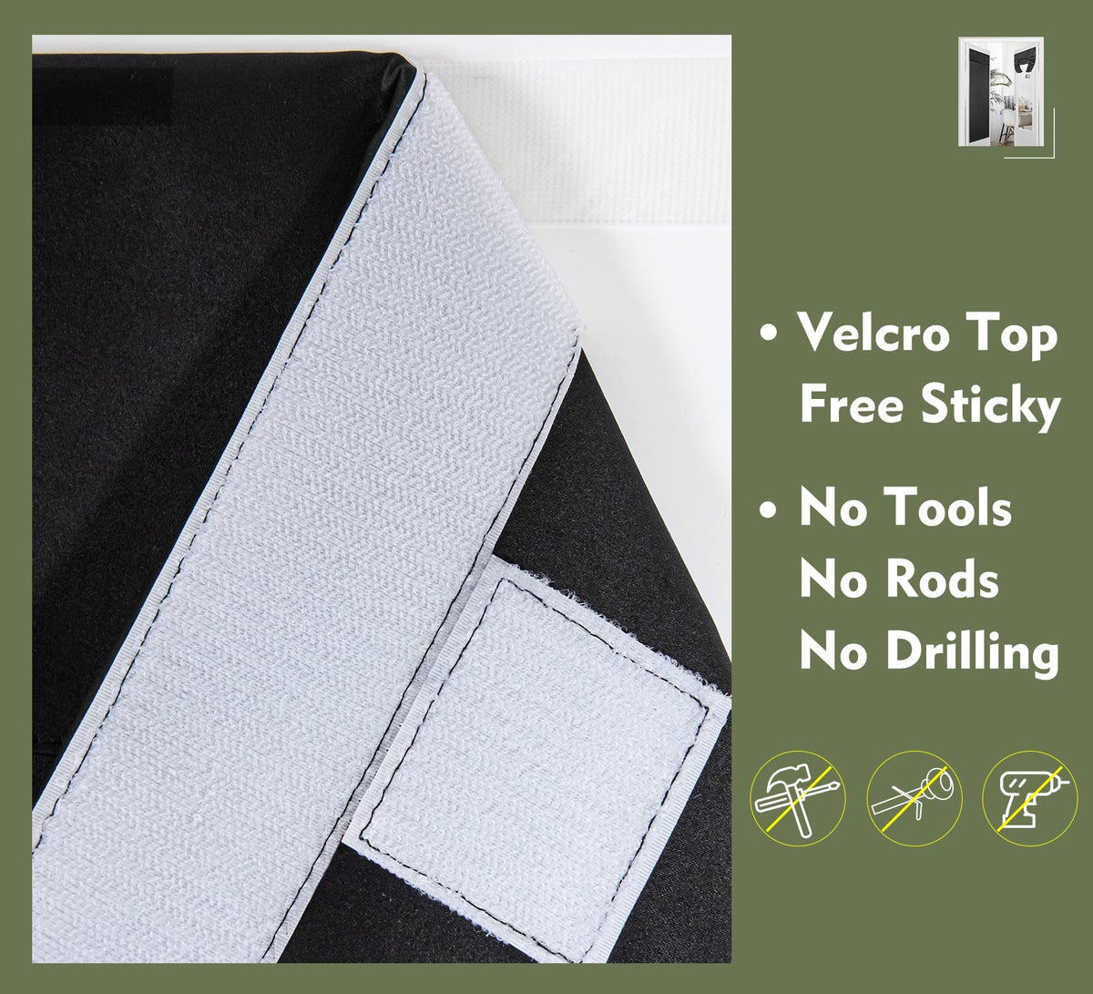 Blackout Tie Up Door Curtain 1 Panel C971