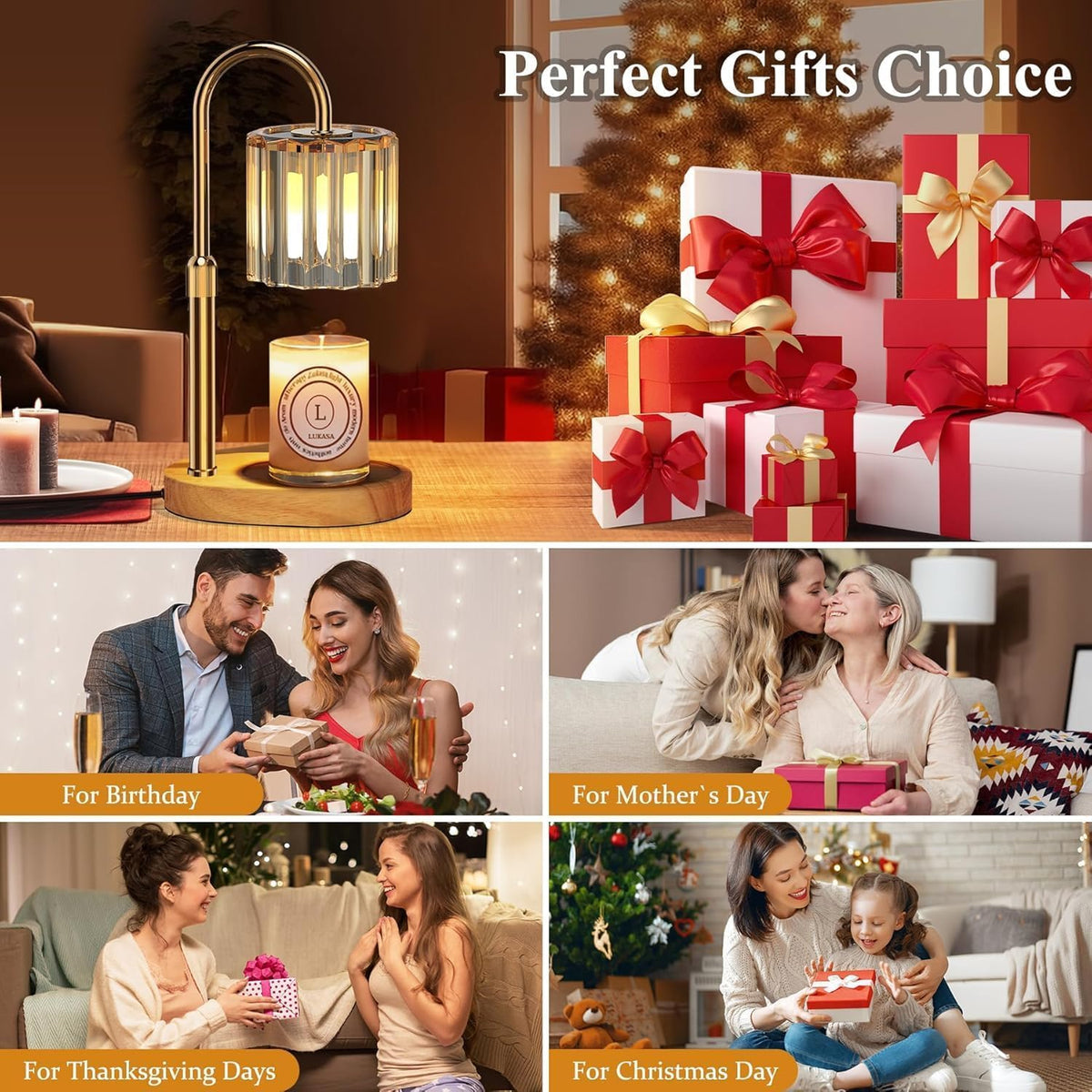 Candle Warmer Lamp with Timer and Dimmer M719