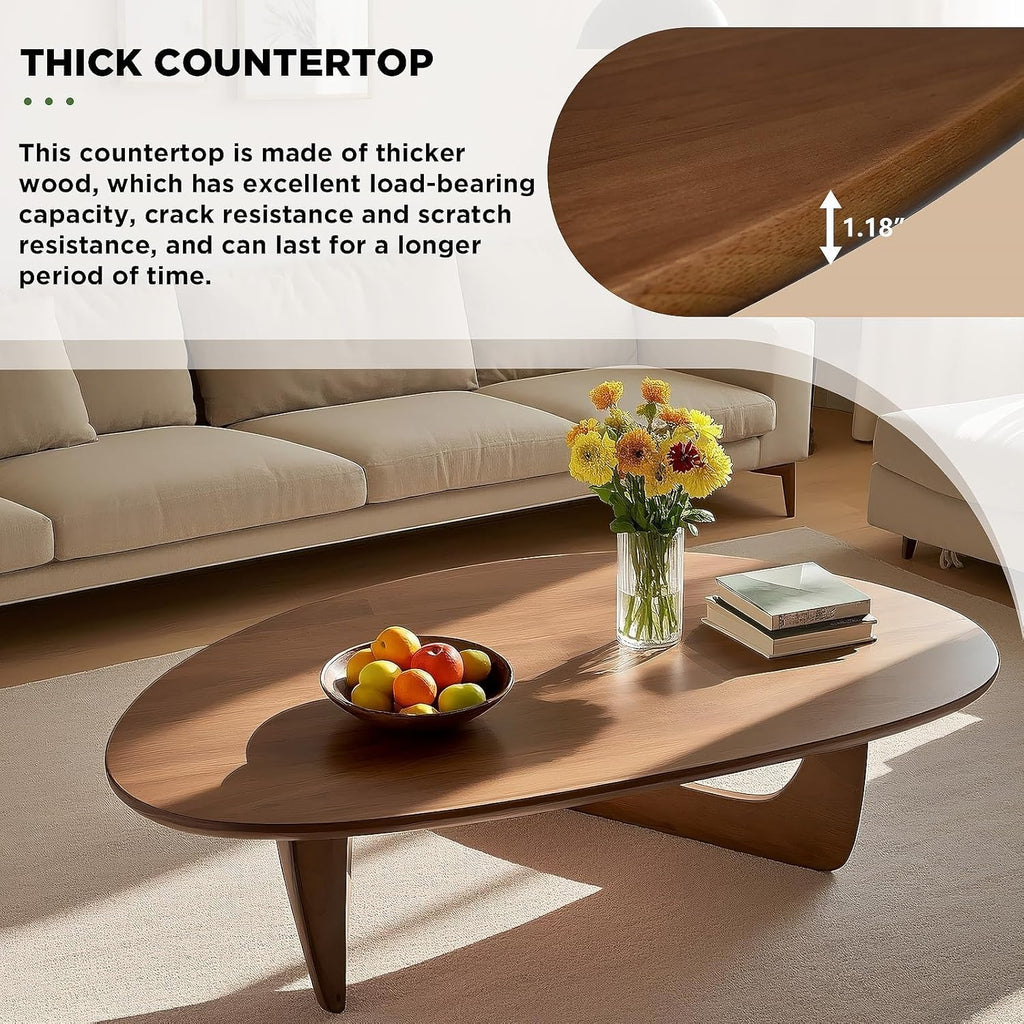 Solid Wood Oval Coffee Table 35"Lx24"Wx16"H H14782