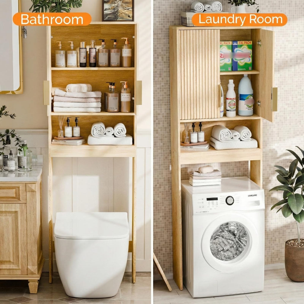 Over The Toilet Storage Cabinet with Adjustable Shelves S983