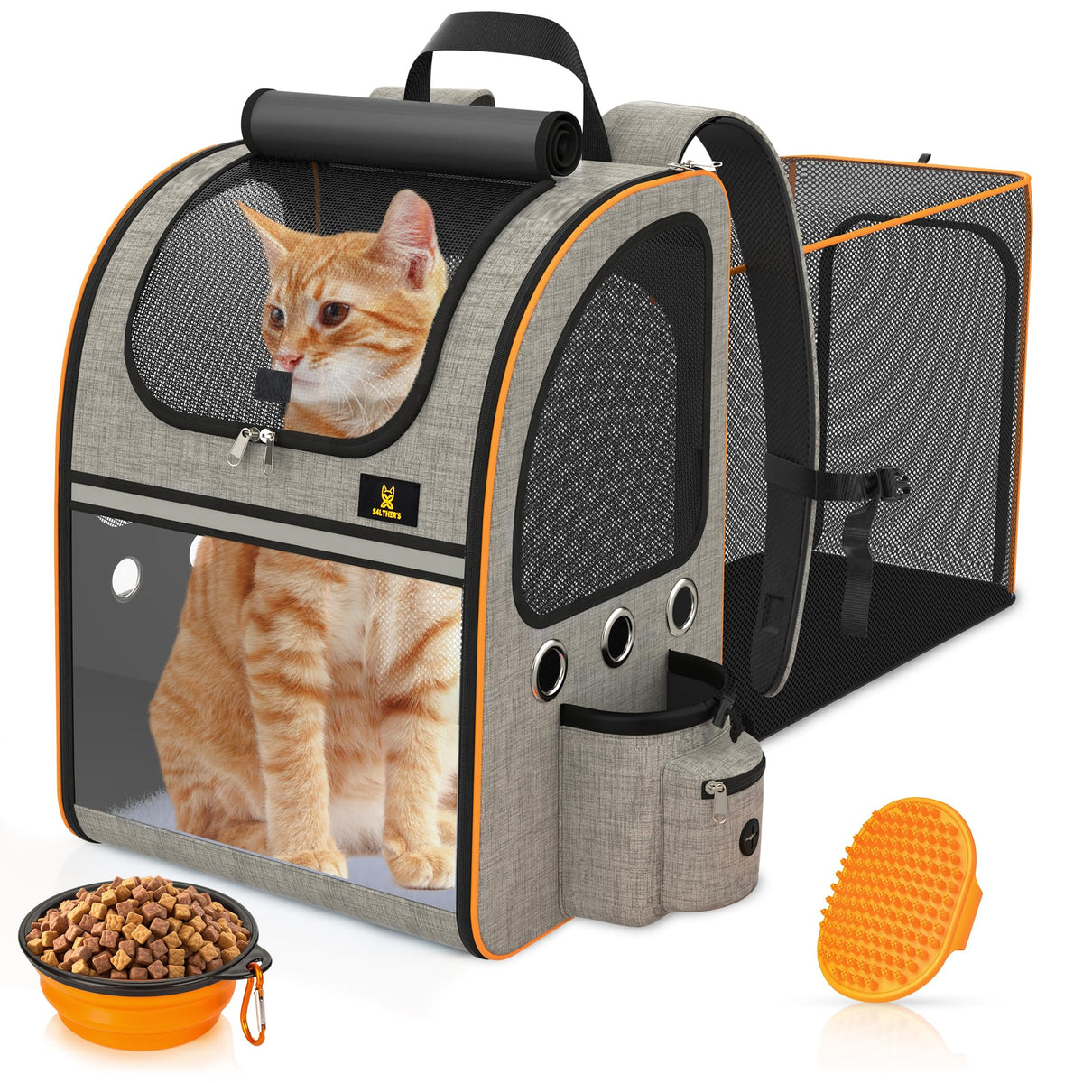 Expandable Breathable Mesh Cat Backpack Carrier K734141