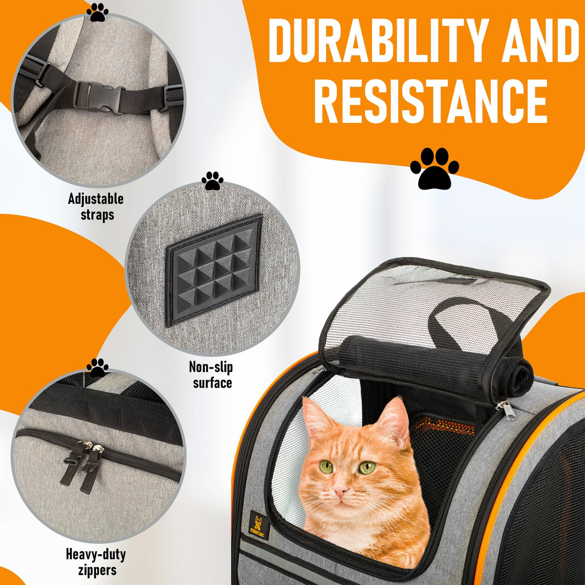 Expandable Breathable Mesh Cat Backpack Carrier K734141