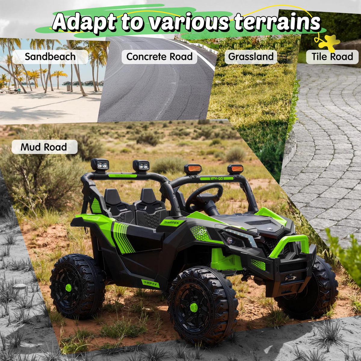 24V 2 Seater Ride on UTV with Remote Control E830