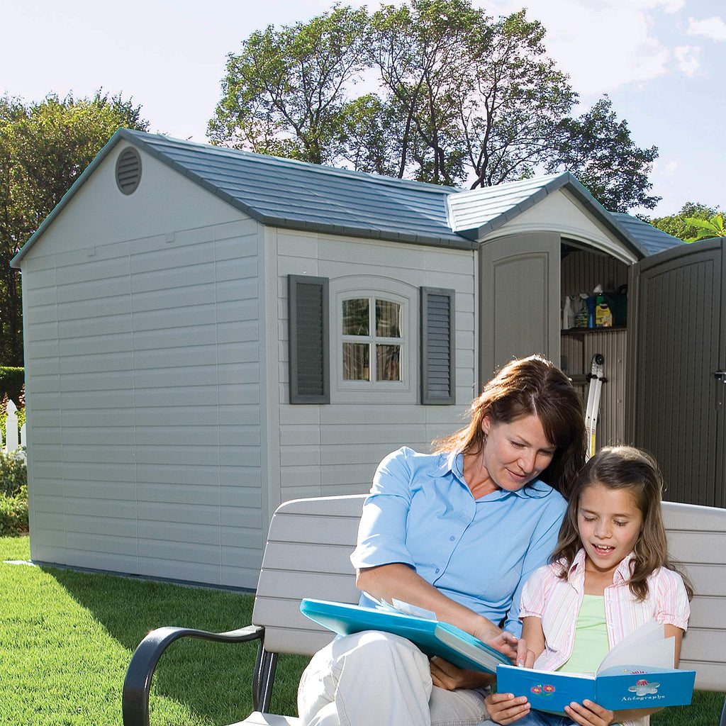 8 x 15 Foot Desert Sand Outdoor Storage Shed M359889